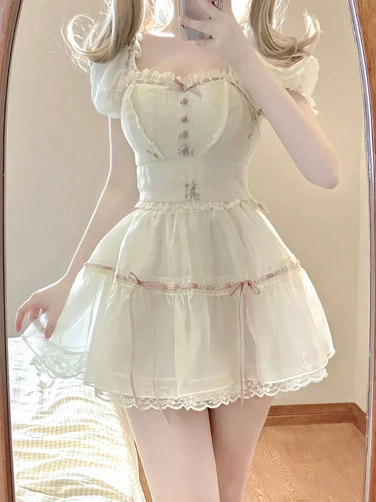2025 Kawaii Sweet 2 Piece Dress Set Women Summer Short Sleeve Y2k Crop Tops + Mini Skirt Female Outfits Korean Fashion Suit Chic
2025 Kawaii Sweet 2 Piece Dress Set Women Summer Short Sleeve Y2k Crop Tops + Mini Skirt Female Outfits Korean Fashion Suit Chic