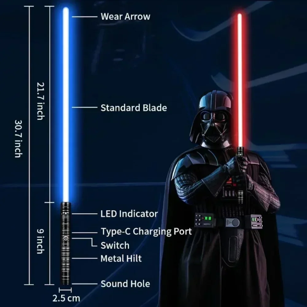 Lightsaber-Toy Fx-Saber Dueling-Force RGB-Sword — перезаряжаемая металлическая рукоять типа C Fx Dueling Light Sabre, 7 цветов
Lightsaber-Toy Fx-Saber Dueling-Force RGB-Sword — перезаряжаемая металлическая рукоять типа C Fx Dueling Light Sabre, 7 цветов