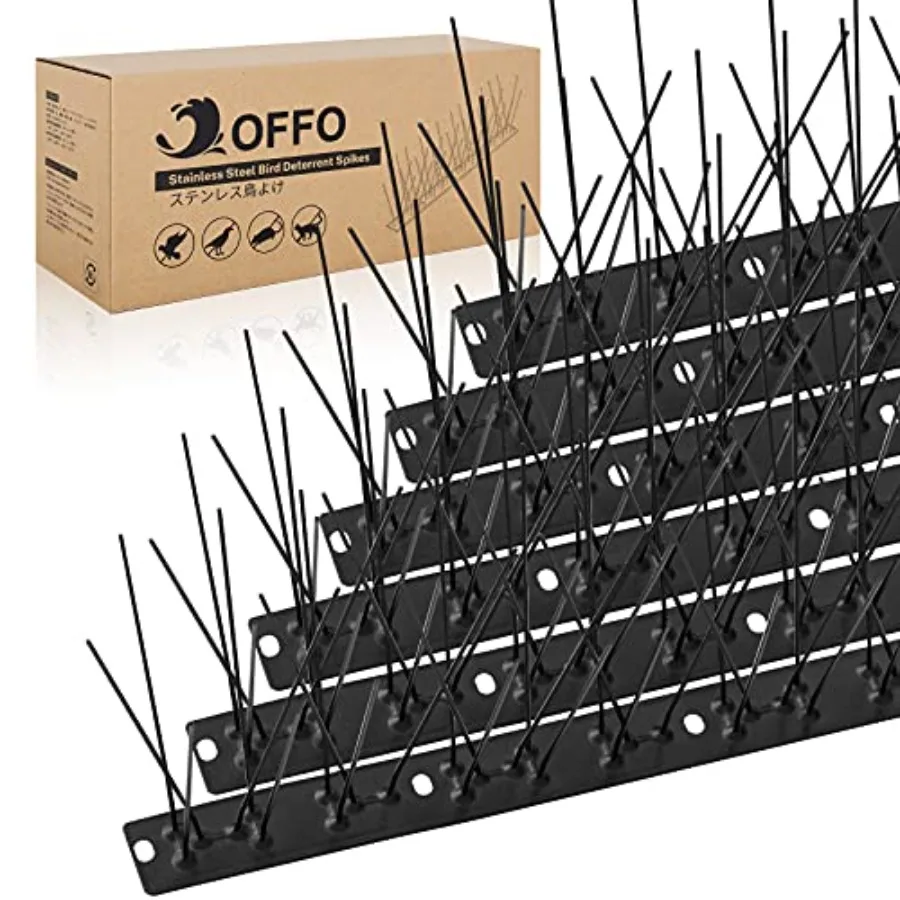 Black Pre-Assembled Bird Spikes, 304 Stainless Steel Pigeon Spikes for Outside, Cover.8, Easy Installation for Balcony, Roof,
Black Pre-Assembled Bird Spikes, 304 Stainless Steel Pigeon Spikes for Outside, Cover.8, Easy Installation for Balcony, Roof,
