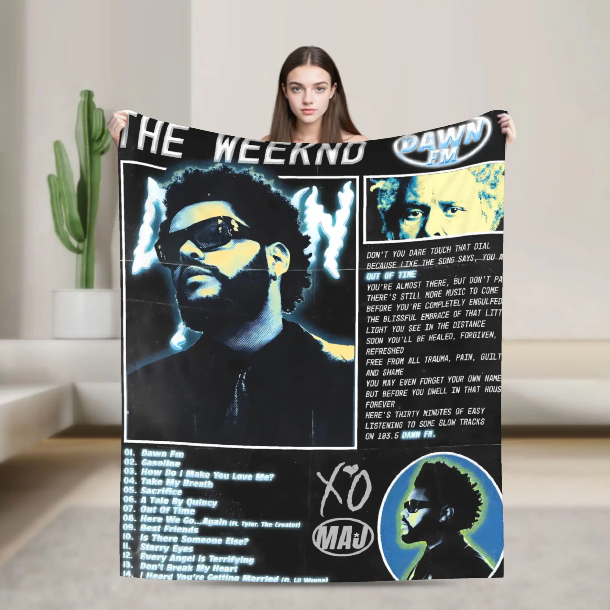 The Weeknd XO Album Flannel Blanket Warm Throw Blanket for Home Decor Airplane Travel Novelty Bedspread Sofa Bed Cover
The Weeknd XO Album Flannel Blanket Warm Throw Blanket for Home Decor Airplane Travel Novelty Bedspread Sofa Bed Cover
