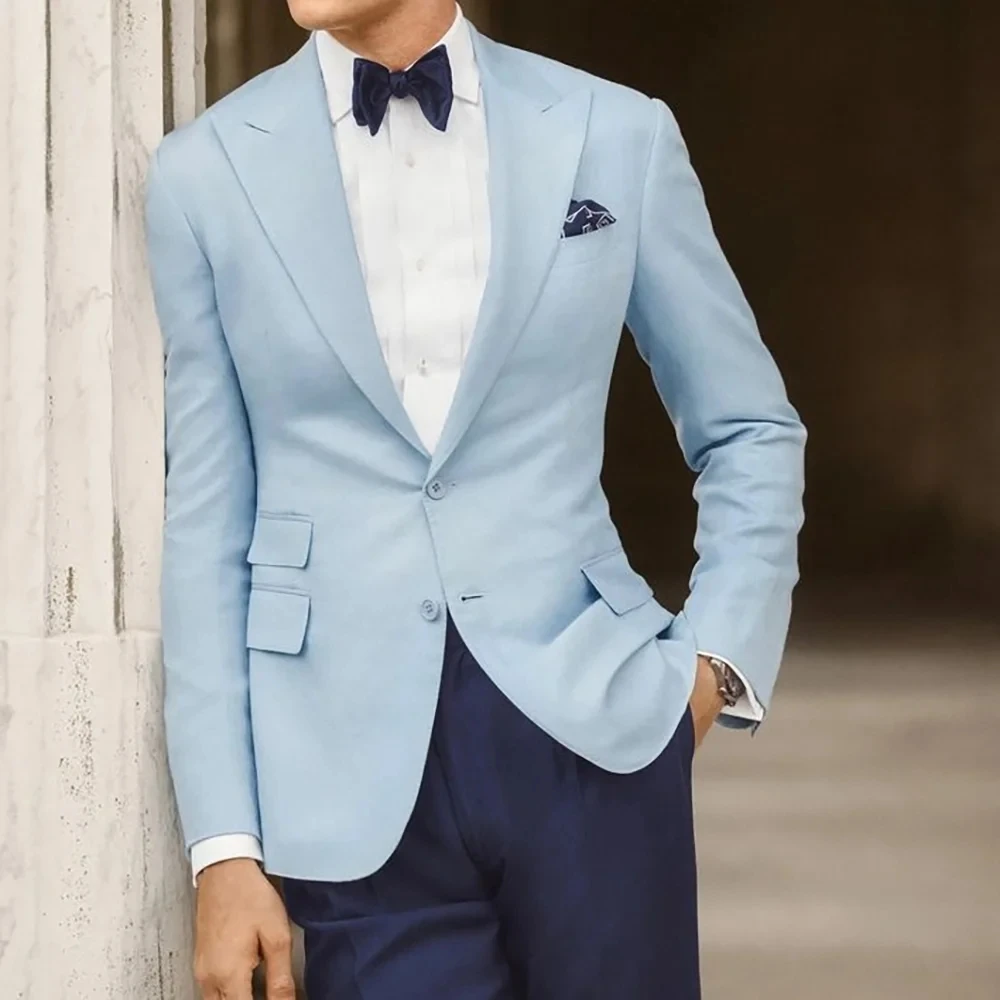 Изысканные мужские костюмы, однобортный остроконечный лацкан, свадебный смокинг жениха, мужской пиджак на заказ, повседневный повседневный наряд на заказ 
Изысканные мужские костюмы, однобортный остроконечный лацкан, свадебный смокинг жениха, мужской пиджак на заказ, повседневный повседневный наряд на заказ