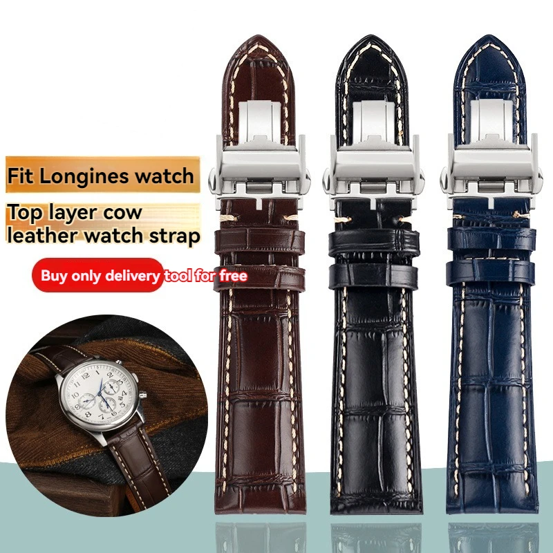 Ремешок для часов из натуральной кожи 19 мм, 20 мм, 21 мм для Longines L2 L3 L4 Masters COLLECTION, мужские часы из воловьей кожи, пряжка-бабочка
Ремешок для часов из натуральной кожи 19 мм, 20 мм, 21 мм для Longines L2 L3 L4 Masters COLLECTION, мужские часы из воловьей кожи, пряжка-бабочка