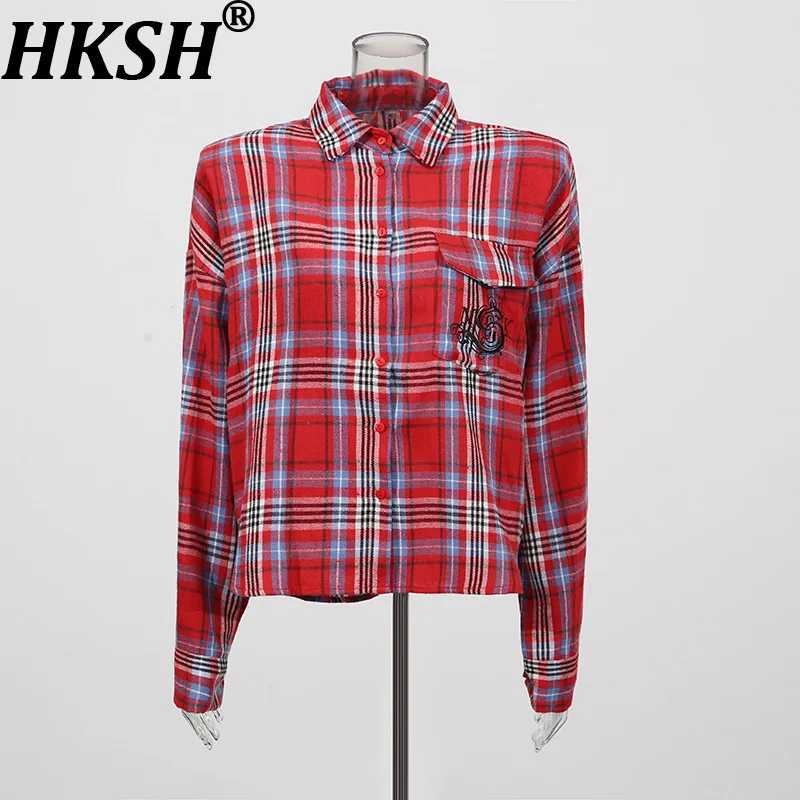HKSH Spring New Women Tide High Street Retro Plaid Shirts Elegant Long Sleeve Turn-Down Collar Plaid Single-Breasted Tops HK8316
HKSH Spring New Women Tide High Street Retro Plaid Shirts Elegant Long Sleeve Turn-Down Collar Plaid Single-Breasted Tops HK8316