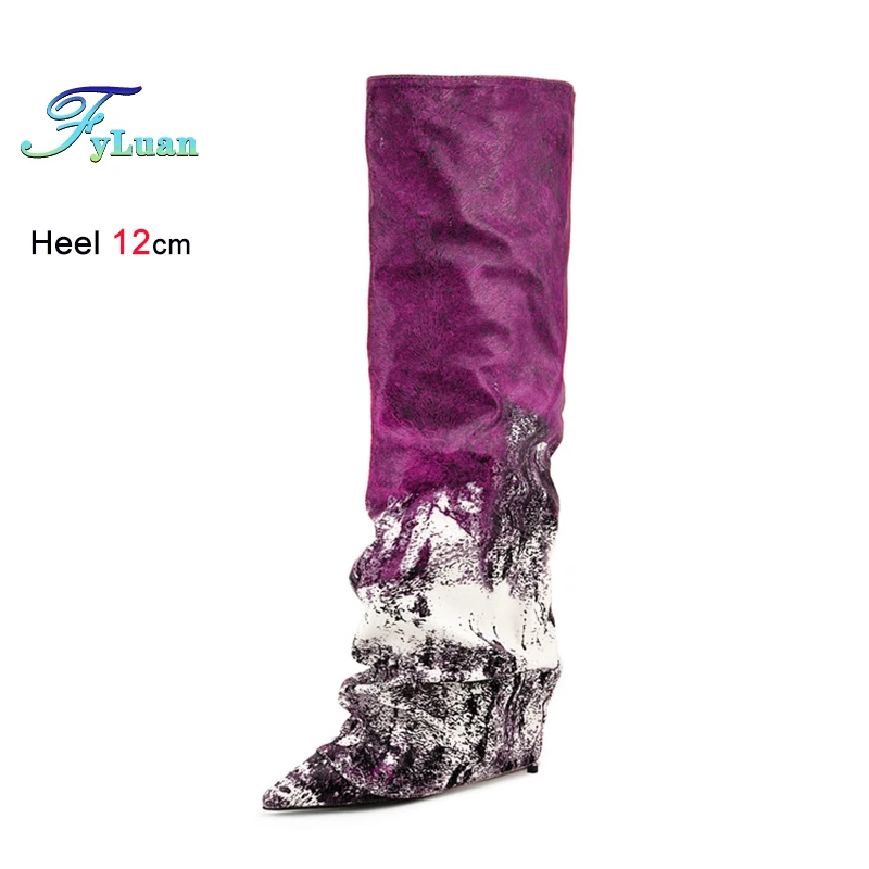 Women's Pointed Toe Stiletto Boots T Show Shoes 12CM Stileto Gradient Color Long Boots Female Autumn Winter Fashion High Heels
Women's Pointed Toe Stiletto Boots T Show Shoes 12CM Stileto Gradient Color Long Boots Female Autumn Winter Fashion High Heels