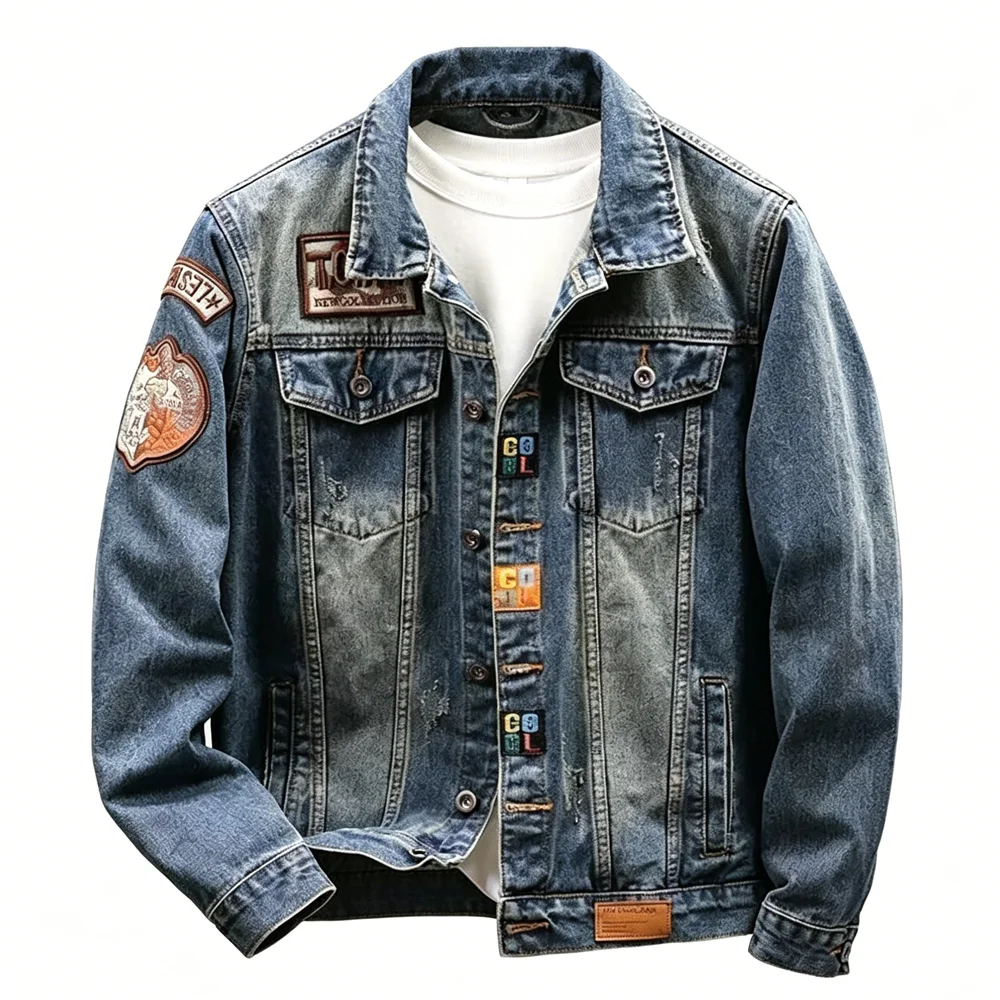 Spring Autumn Men's Denim Jackets Fashion Man Retro Streetwear Jeans Jackets Classic Men Washed Button Windbreaker Cow boy Coat
Spring Autumn Men's Denim Jackets Fashion Man Retro Streetwear Jeans Jackets Classic Men Washed Button Windbreaker Cow boy Coat