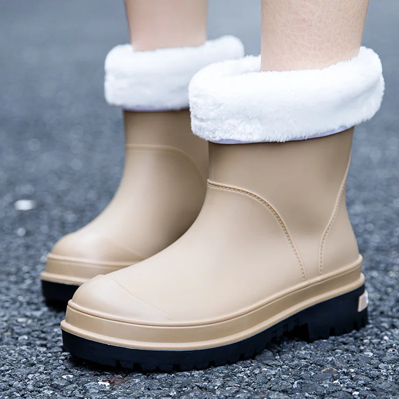 Women's Removable Winter Thermal Socks Short Barrel Fashion Rain Boots Outdoor Fashion Slip-on Waterproof All-match Rain Boots
Women's Removable Winter Thermal Socks Short Barrel Fashion Rain Boots Outdoor Fashion Slip-on Waterproof All-match Rain Boots