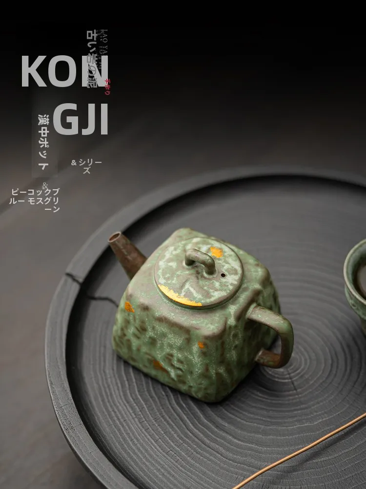 Ancient Rock Mud Tea Pot with Ball Hole Filter Gold Inlaid Home Use Gongfu Tea Set Handmade Ceramic Tea Brewing Device
Ancient Rock Mud Tea Pot with Ball Hole Filter Gold Inlaid Home Use Gongfu Tea Set Handmade Ceramic Tea Brewing Device