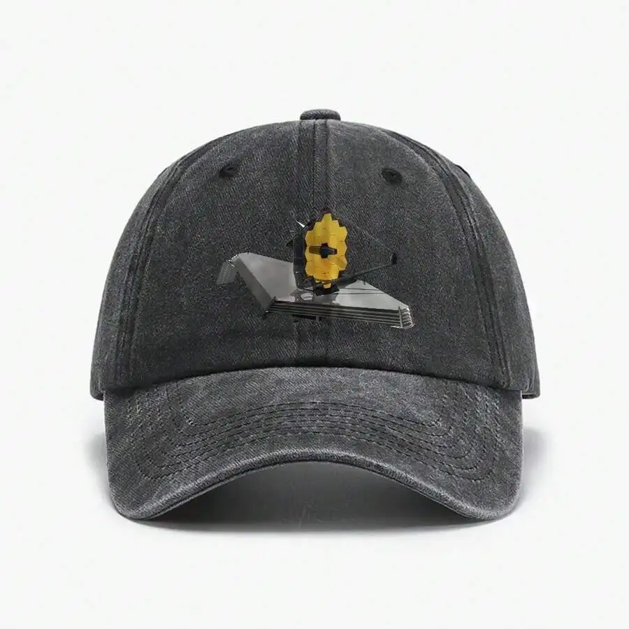 Astronomy-Themed Washed Denim Dad Cap With James Webb Telescope Graphic, Adjustable And Breathable
Astronomy-Themed Washed Denim Dad Cap With James Webb Telescope Graphic, Adjustable And Breathable