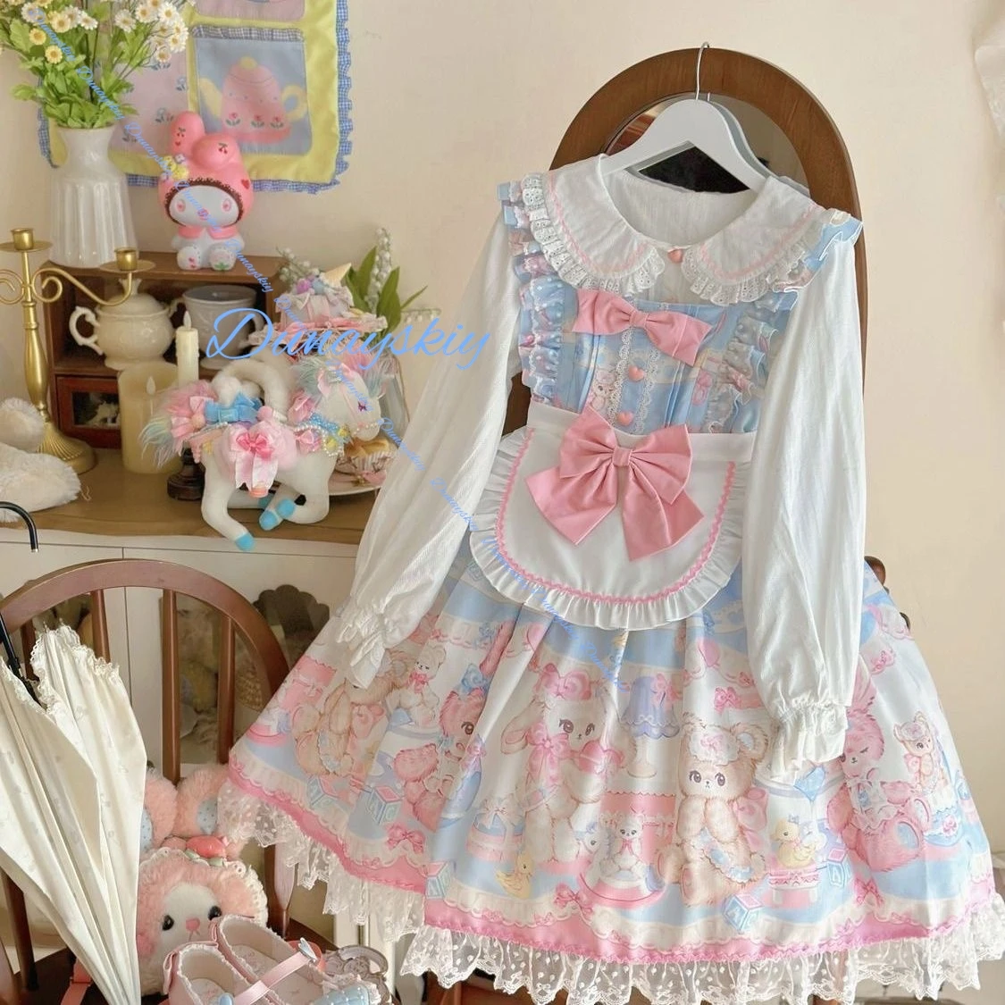 Sweet Lolita Macaron Series Dress Vintage Colorful Print Sleeveless Casual Party Costume
Sweet Lolita Macaron Series Dress Vintage Colorful Print Sleeveless Casual Party Costume