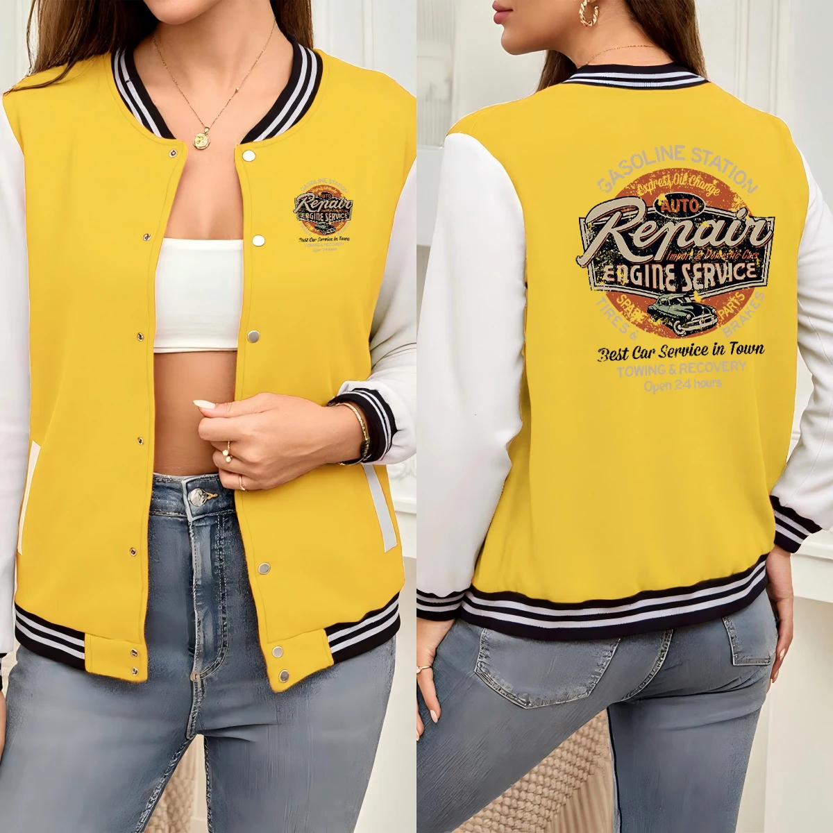 Best Car Service In Town Design Veste Women Hip Hop Loose Jackets Warm Sport Baseball Jersey Casual Oversize American Jacket
Best Car Service In Town Design Veste Women Hip Hop Loose Jackets Warm Sport Baseball Jersey Casual Oversize American Jacket