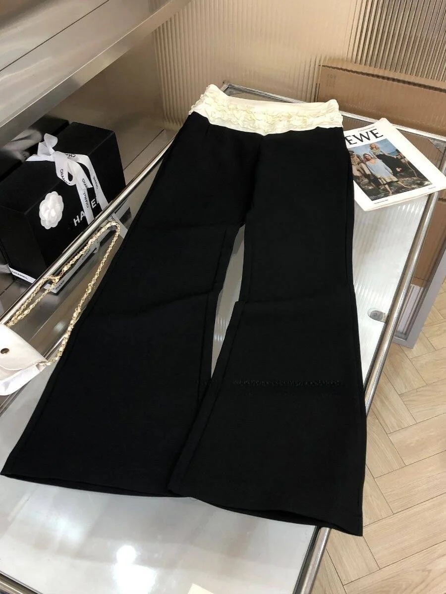 Spring Summer New Korean Style plus Size Black Straight Leg Pants Women's Pleated Lace High Waist Slimming Flared Wide Leg Pants
Spring Summer New Korean Style plus Size Black Straight Leg Pants Women's Pleated Lace High Waist Slimming Flared Wide Leg Pants