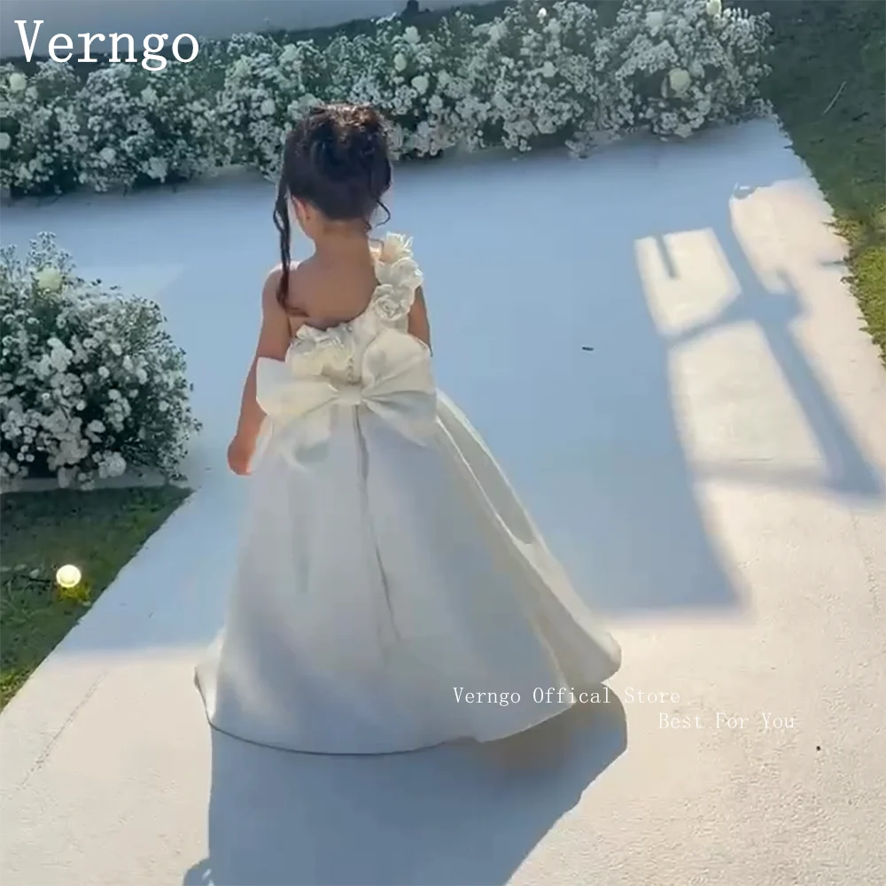 Verngo lvory Princess Girl Flowers Dresses One Shoulder A Line Bride Party Dresses Elegant Ball Gown Kid Gowns Customized
Verngo lvory Princess Girl Flowers Dresses One Shoulder A Line Bride Party Dresses Elegant Ball Gown Kid Gowns Customized