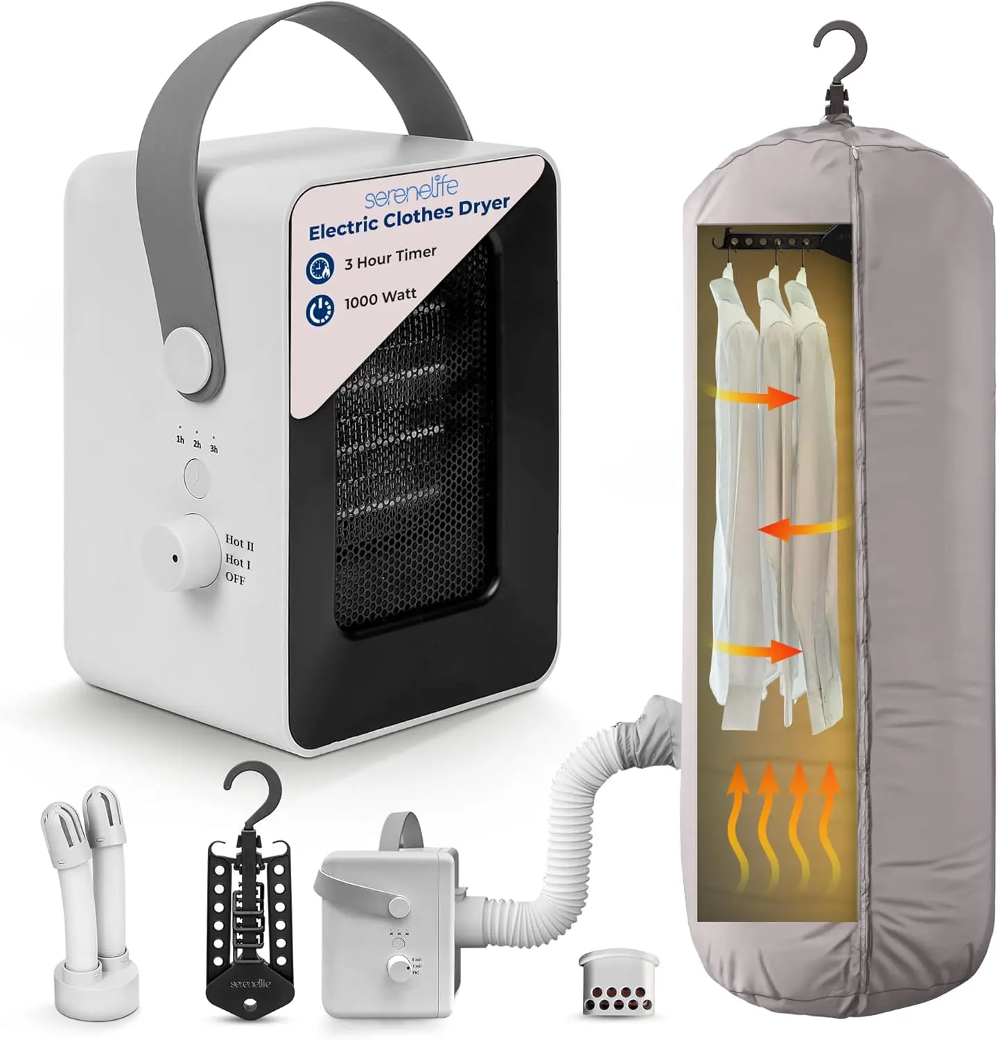 Electric Portable Clothes Dryer 1000W Mini Heater & Aroma Diffuser for Home, Travel, Dorm, RV Camping – Dries Clothes, Shoes, Ha
Electric Portable Clothes Dryer 1000W Mini Heater & Aroma Diffuser for Home, Travel, Dorm, RV Camping – Dries Clothes, Shoes, Ha