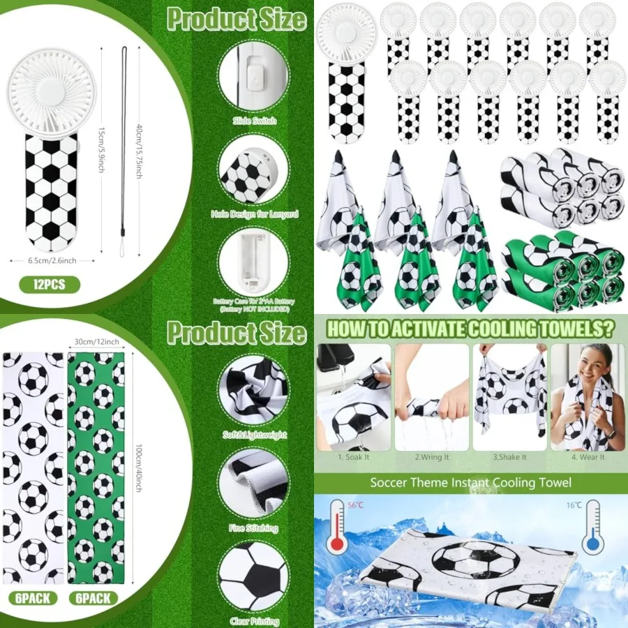 24 Pcs Gifts, Includes 12 Pcs Cooling Towels 40x12 Gym Cooling Towels, 12 Mini Handheld Fan small Portable Fan for Team Gifts,
24 Pcs Gifts, Includes 12 Pcs Cooling Towels 40x12 Gym Cooling Towels, 12 Mini Handheld Fan small Portable Fan for Team Gifts,