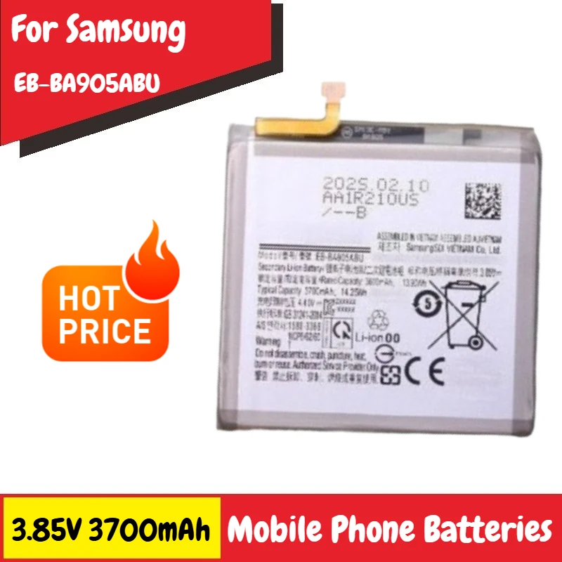 EB-BA905ABU Аккумулятор 3,85 В 3700 мАч для Samsung Galaxy A90 A80 SM-A905F SM-A8050 SM-A805F SM-A805F/DS Аккумулятор для телефона Высокое качество
EB-BA905ABU Аккумулятор 3,85 В 3700 мАч для Samsung Galaxy A90 A80 SM-A905F SM-A8050 SM-A805F SM-A805F/DS Аккумулятор для телефона Высокое качество