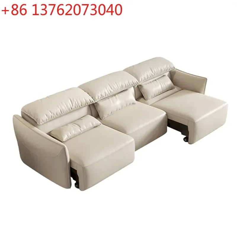 Remote control electric function leather sofa bed living room small apartment Italian minimalist folding retractable sofa
Remote control electric function leather sofa bed living room small apartment Italian minimalist folding retractable sofa