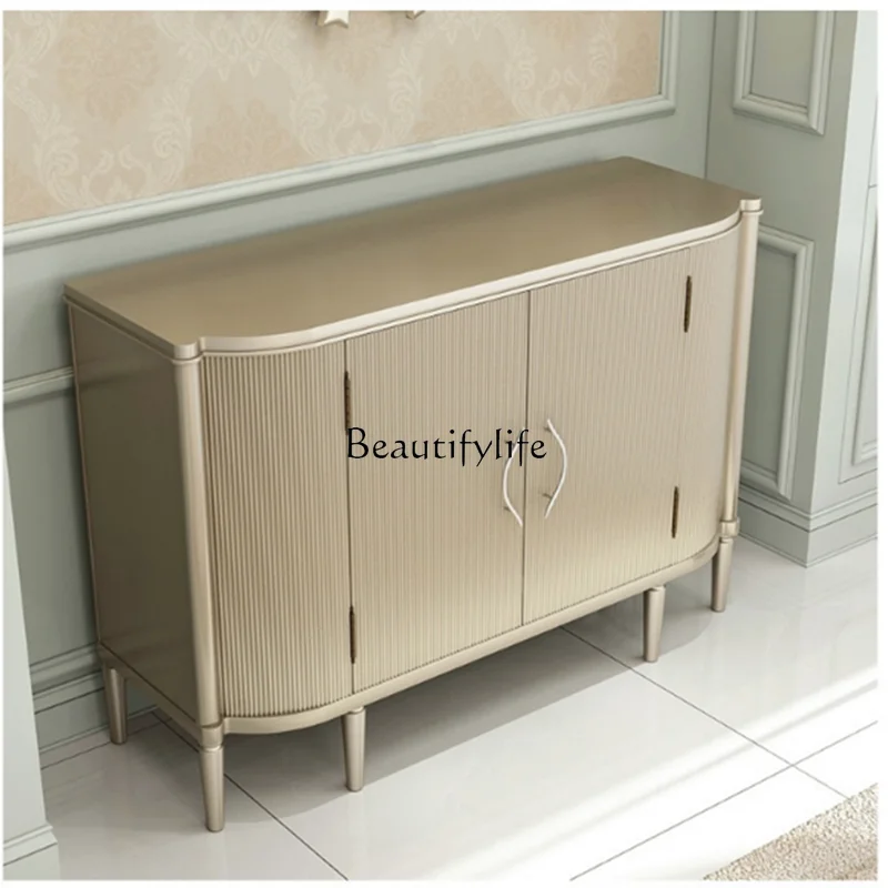 Modern simple living room entrance cabinet champagne gold solid wood dining side cabinet
Modern simple living room entrance cabinet champagne gold solid wood dining side cabinet