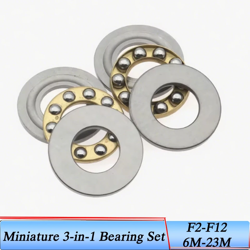F2-21M Miniature 3-in-1 Bearing Set | Axial Ball/Thrust/Needle Roller Bearings ABEC-5 for Robotics/Drone/Medical Equipment
F2-21M Miniature 3-in-1 Bearing Set | Axial Ball/Thrust/Needle Roller Bearings ABEC-5 for Robotics/Drone/Medical Equipment