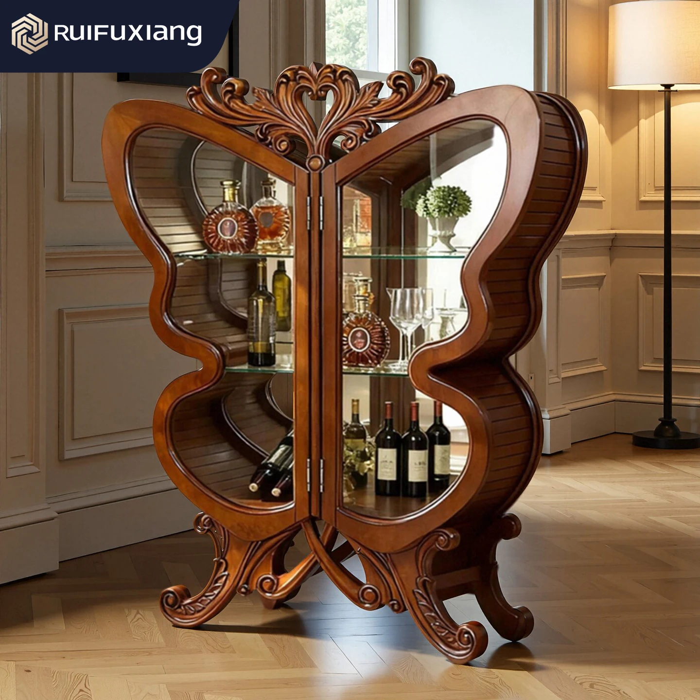 Wine Cabinet Restaurant Vintage Display Cabinet European-style Solid Wood Glass Wine Cabinet For Home Use
Wine Cabinet Restaurant Vintage Display Cabinet European-style Solid Wood Glass Wine Cabinet For Home Use