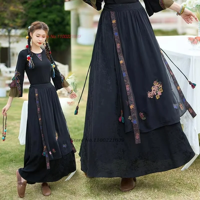 2025 chinese vintage skirt national flower embroidery ethnic harajuku jacquard skirt oriental elastic waist folk a-line skirt
2025 chinese vintage skirt national flower embroidery ethnic harajuku jacquard skirt oriental elastic waist folk a-line skirt