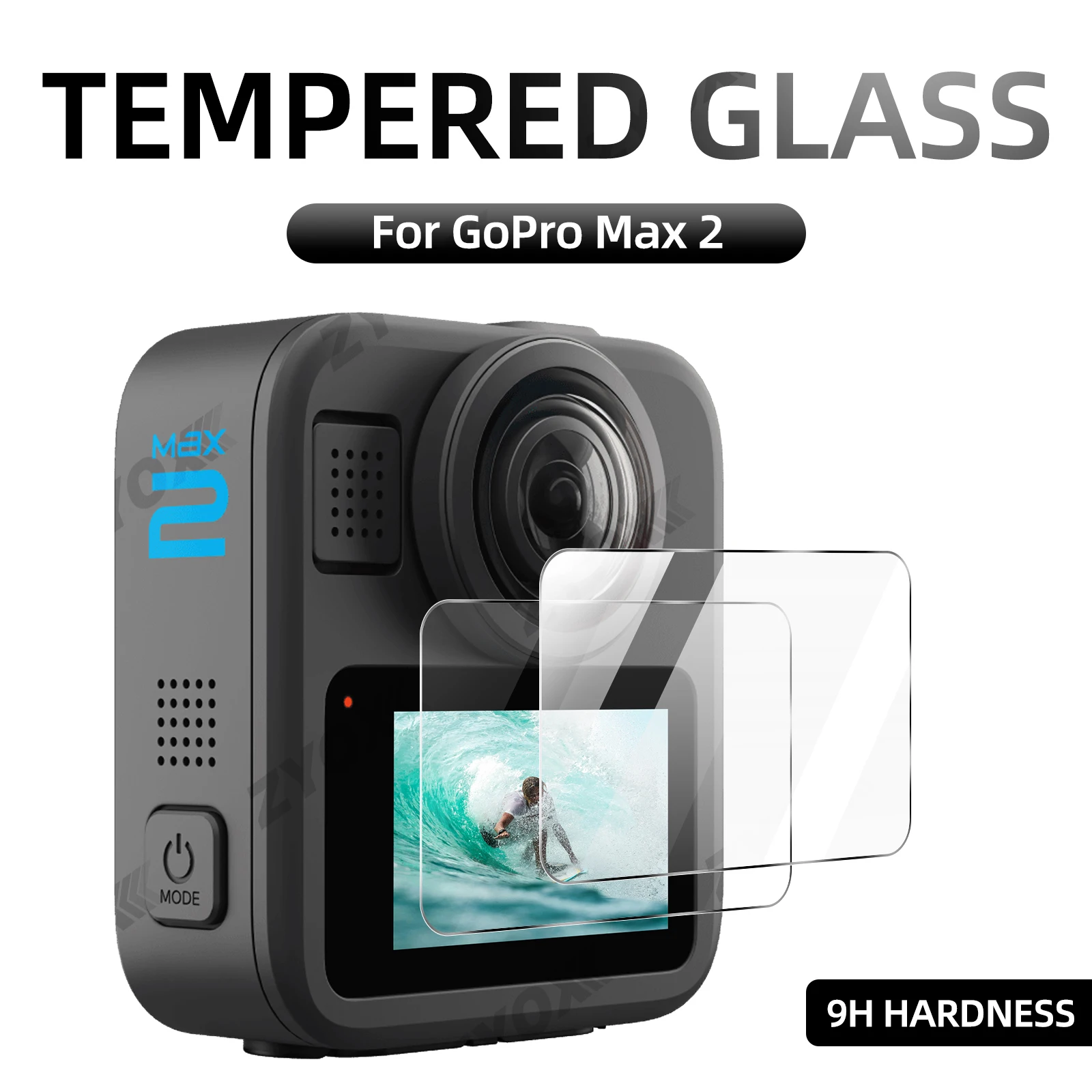 Screen Protector for GoPro MAX 2, HD Clear Anti-scratch & Anti-Fingerprint Protective Tempered Glass Film for MAX2 Accessories
Screen Protector for GoPro MAX 2, HD Clear Anti-scratch & Anti-Fingerprint Protective Tempered Glass Film for MAX2 Accessories