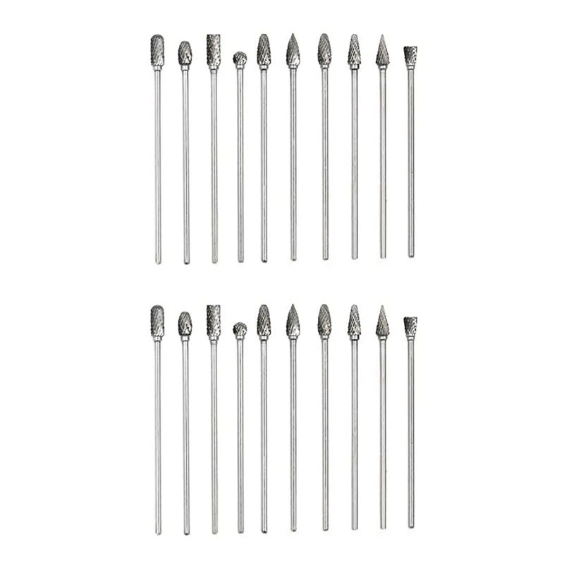20Pc 4 Inch Long Double Cut Tungsten Solid Carbide Rotary Burrs Set 1/8 Inch(3Mm) Shank Twist Drill Bit For Rotary Tools
20Pc 4 Inch Long Double Cut Tungsten Solid Carbide Rotary Burrs Set 1/8 Inch(3Mm) Shank Twist Drill Bit For Rotary Tools