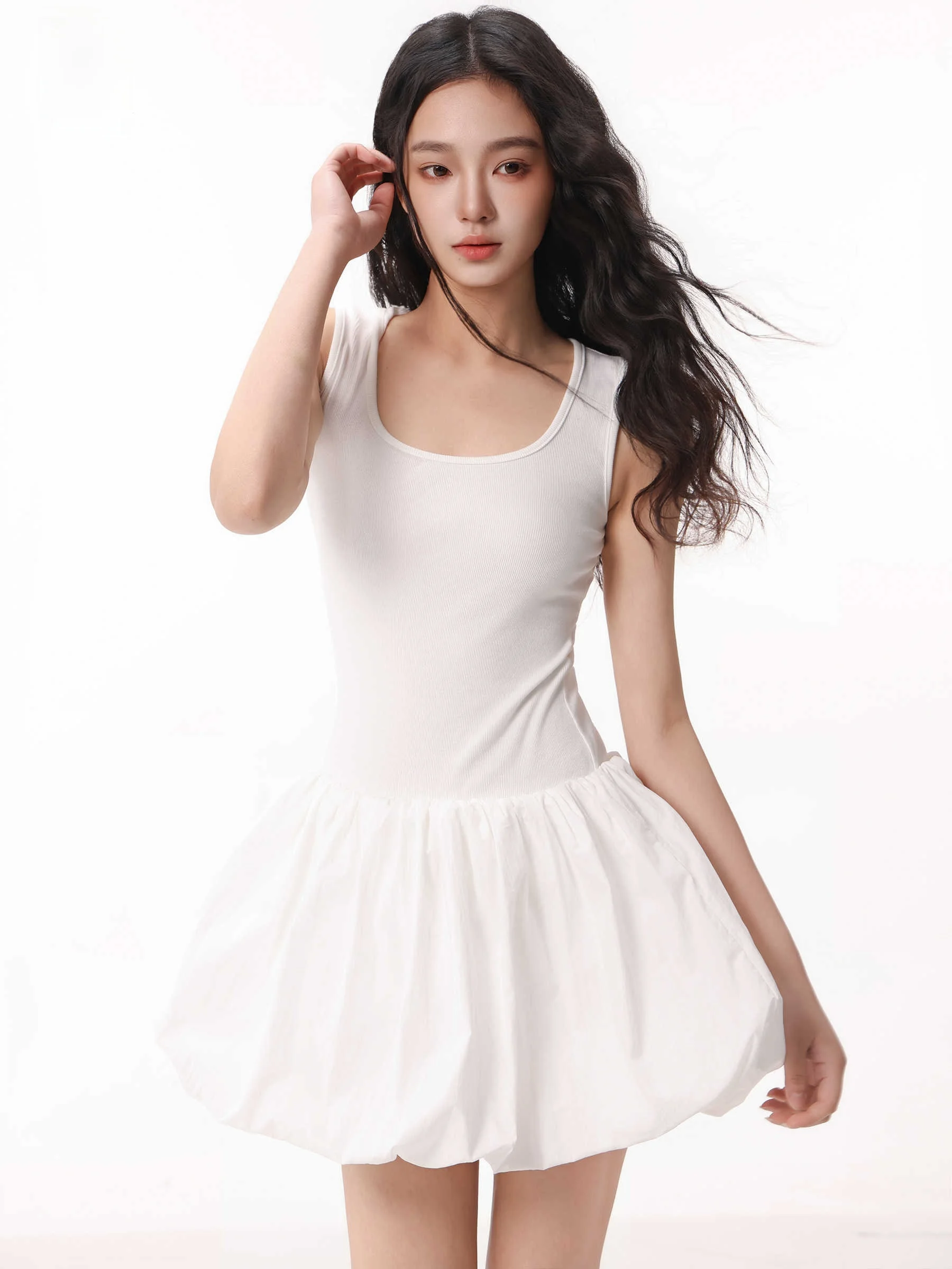 Sweet November Ballet Style White Knitted Sleeveless Short Skirt Women's Spring Summer Bloom Design Sensation Strap Dress
Sweet November Ballet Style White Knitted Sleeveless Short Skirt Women's Spring Summer Bloom Design Sensation Strap Dress