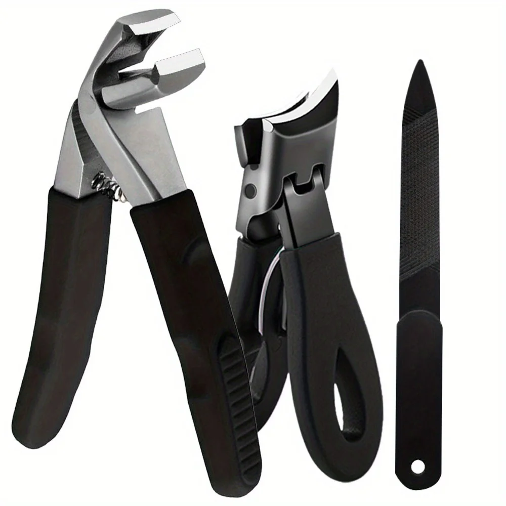 3-piece set of thick nail clippers for elderly people, sharp stainless steel nail clippers with large openings
3-piece set of thick nail clippers for elderly people, sharp stainless steel nail clippers with large openings