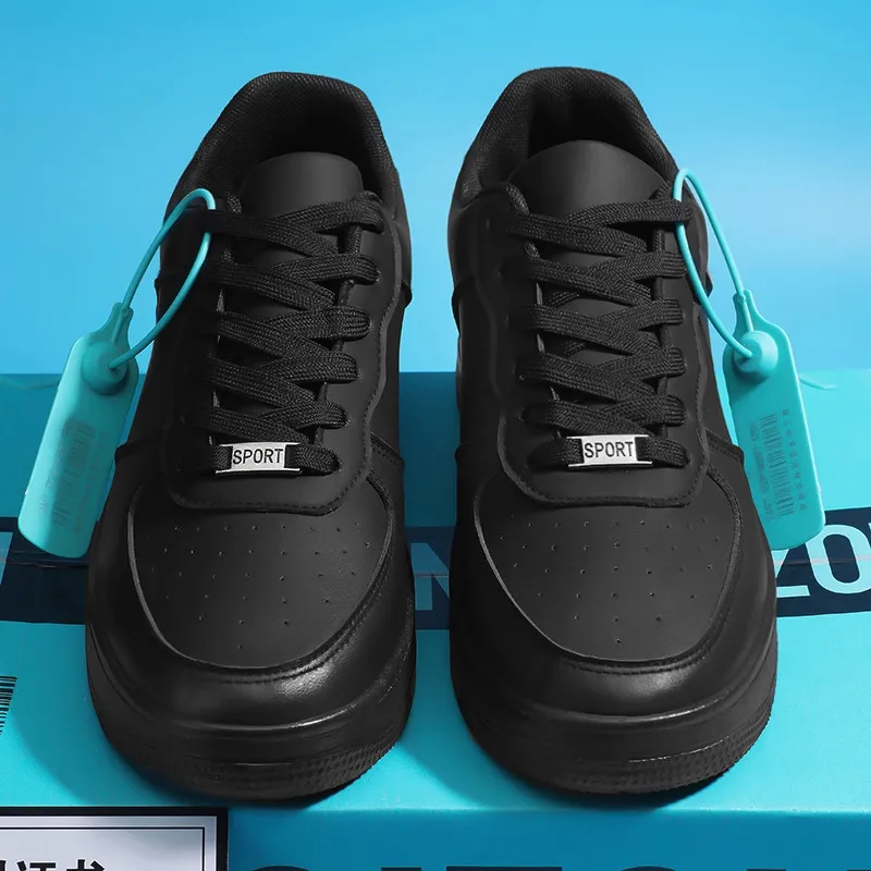 Men's Casual Sport Shoes Spring Trend Waterproof Leather Surface Heightening Thick Bottom Anti-slip Black Flat Shoes
Men's Casual Sport Shoes Spring Trend Waterproof Leather Surface Heightening Thick Bottom Anti-slip Black Flat Shoes
