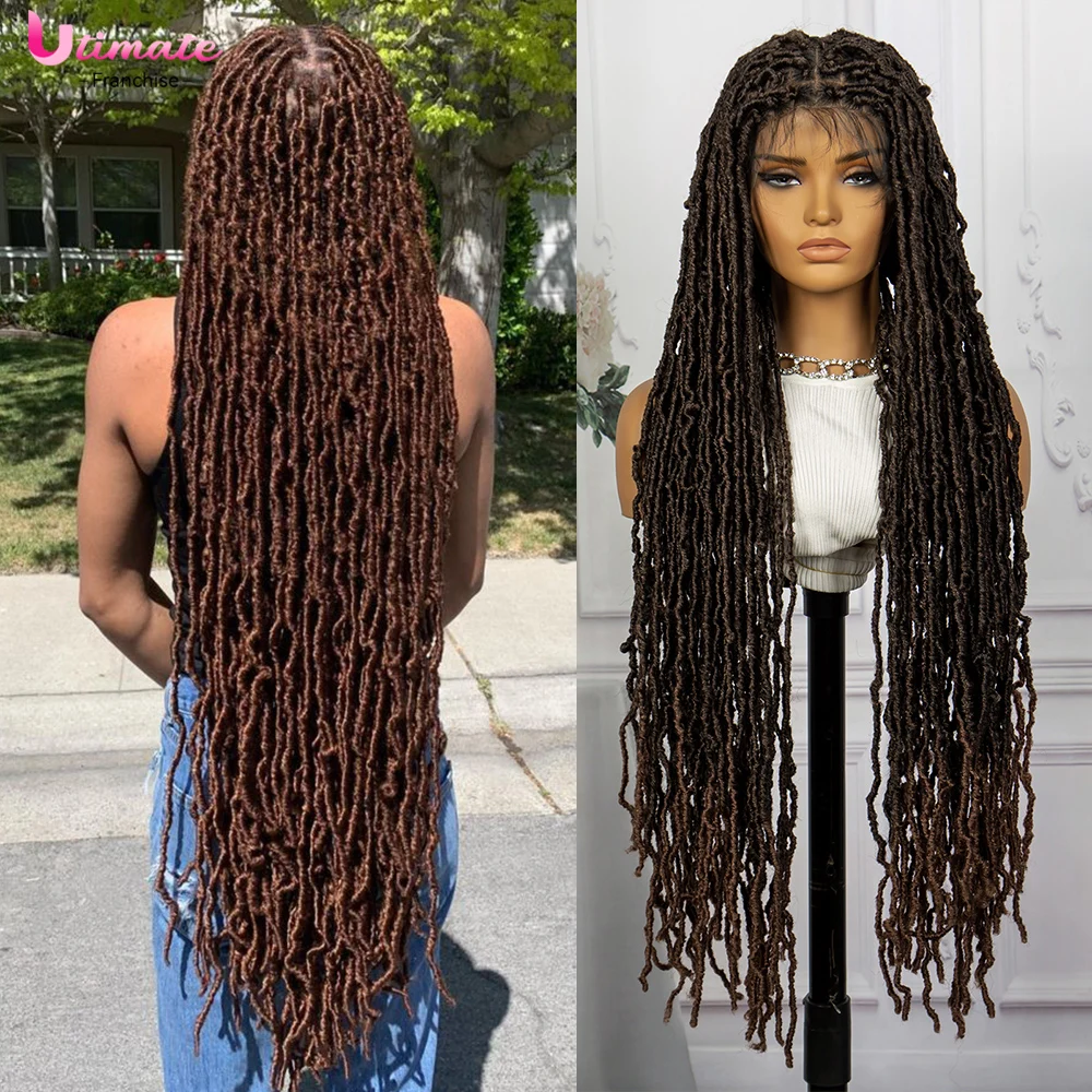 1B/30 Full Lace Box Braided Wigs Lace Frontal 36 Inches Faux Locs Brown Wigs Braided Wigs with Baby Hair
1B/30 Full Lace Box Braided Wigs Lace Frontal 36 Inches Faux Locs Brown Wigs Braided Wigs with Baby Hair