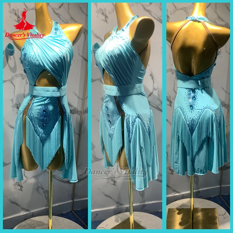 Women Samba Sexy High Split Sleeveless Tassels Dresses Adult Latin Professional Perform&Contest Customized Dancer's Vitality
Women Samba Sexy High Split Sleeveless Tassels Dresses Adult Latin Professional Perform&Contest Customized Dancer's Vitality