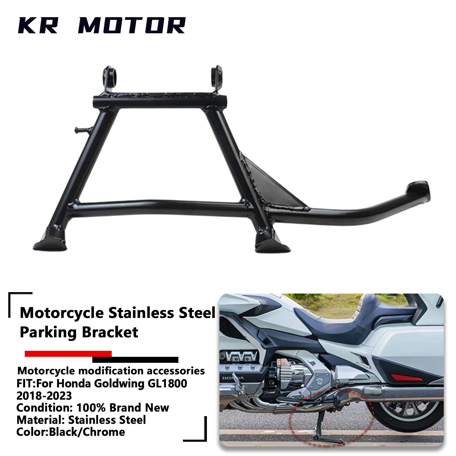 For Honda Goldwing GL1800 Gold Wing GL 1800 2018-2023 Motorcycle Center Stand Stainless Steel Parking Bracket Central Kickstand
For Honda Goldwing GL1800 Gold Wing GL 1800 2018-2023 Motorcycle Center Stand Stainless Steel Parking Bracket Central Kickstand