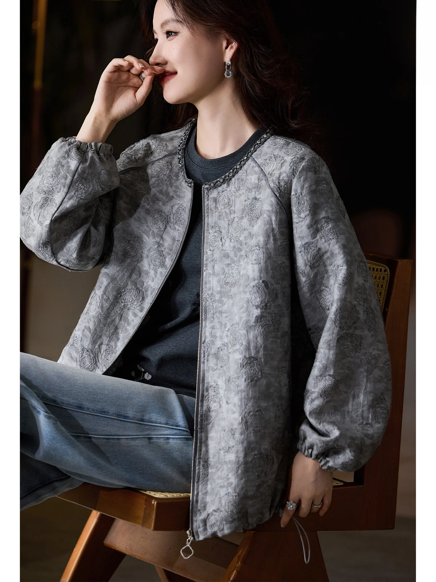 ay Floral Embroidery Loose Women's Jaet Street Sle Long Sve round Ne Casual Faion Outerwear by SuMu
ay Floral Embroidery Loose Women's Jaet Street Sle Long Sve round Ne Casual Faion Outerwear by SuMu