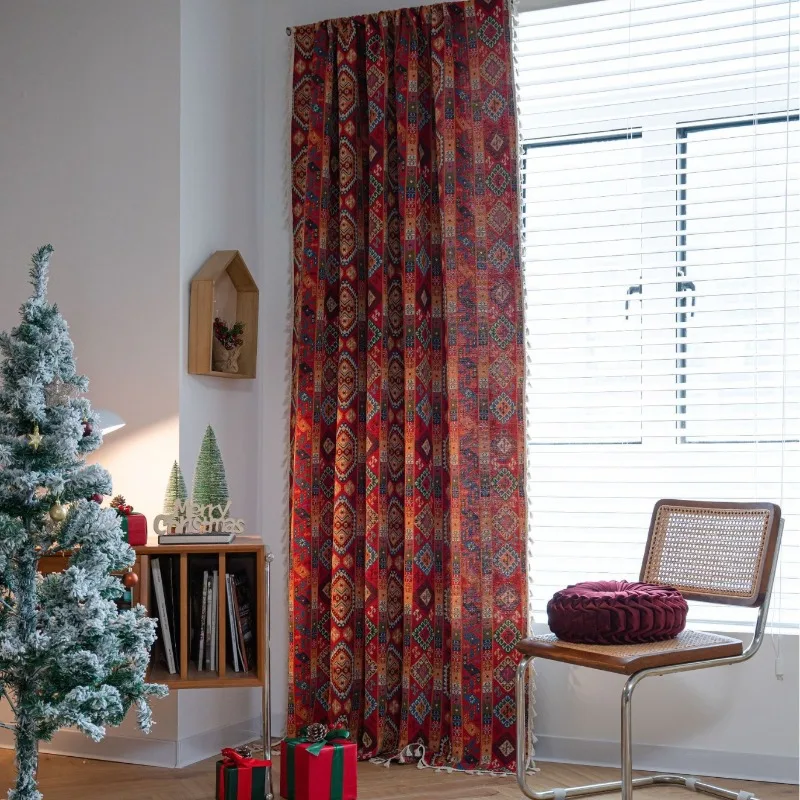 Boho Curtains with Tassel Green Semi-Blackout Cotton Linen Farmhouse Curtain Floral Curtain for Living Room Bedroom, 1 Panel
Boho Curtains with Tassel Green Semi-Blackout Cotton Linen Farmhouse Curtain Floral Curtain for Living Room Bedroom, 1 Panel