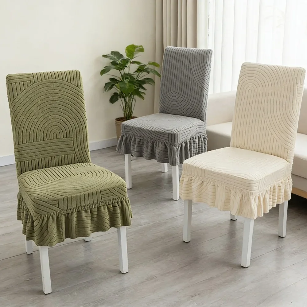 Universal Stretch Dining Chair Cover Short Skirt Design All in One Backrest Seat Slipcover for Home Use
Universal Stretch Dining Chair Cover Short Skirt Design All in One Backrest Seat Slipcover for Home Use