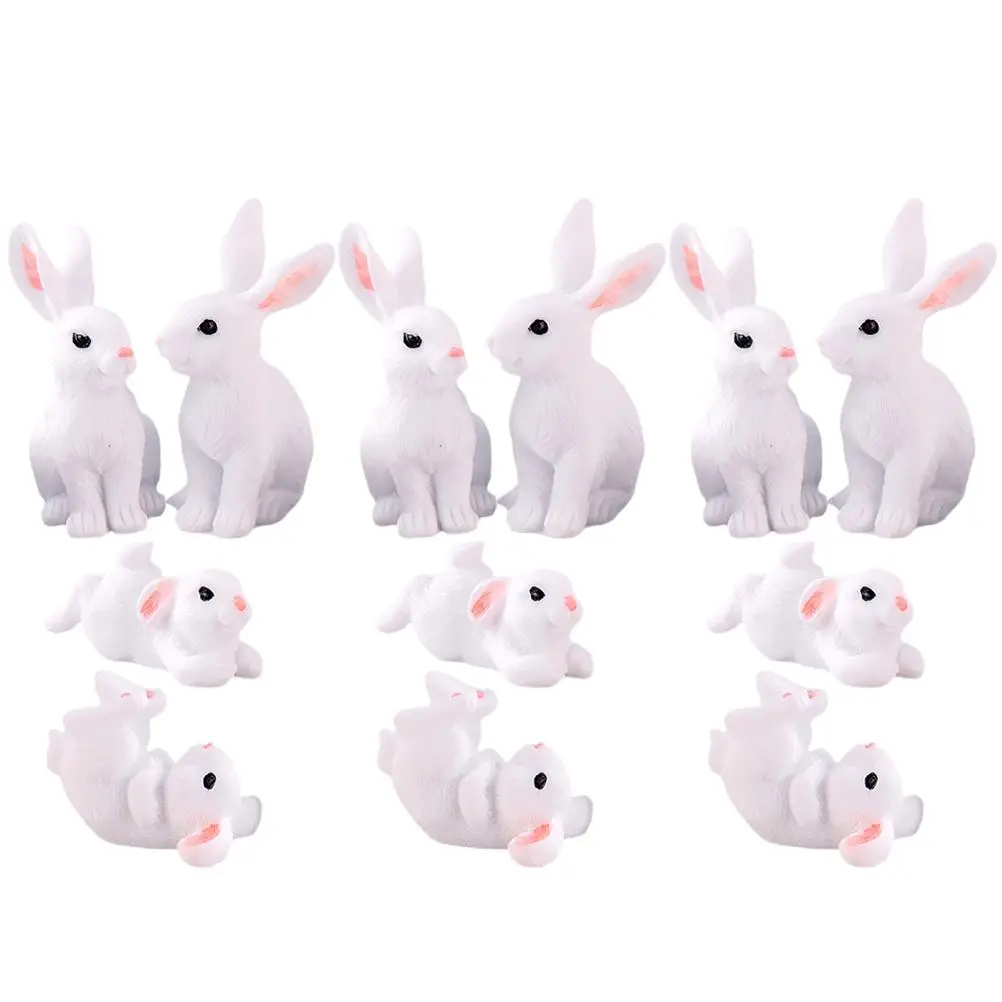 12 Pcs Modeling Lucky Rabbit Parent-child Toys Newborn Resin Mini Bunny Shape Decor
12 Pcs Modeling Lucky Rabbit Parent-child Toys Newborn Resin Mini Bunny Shape Decor