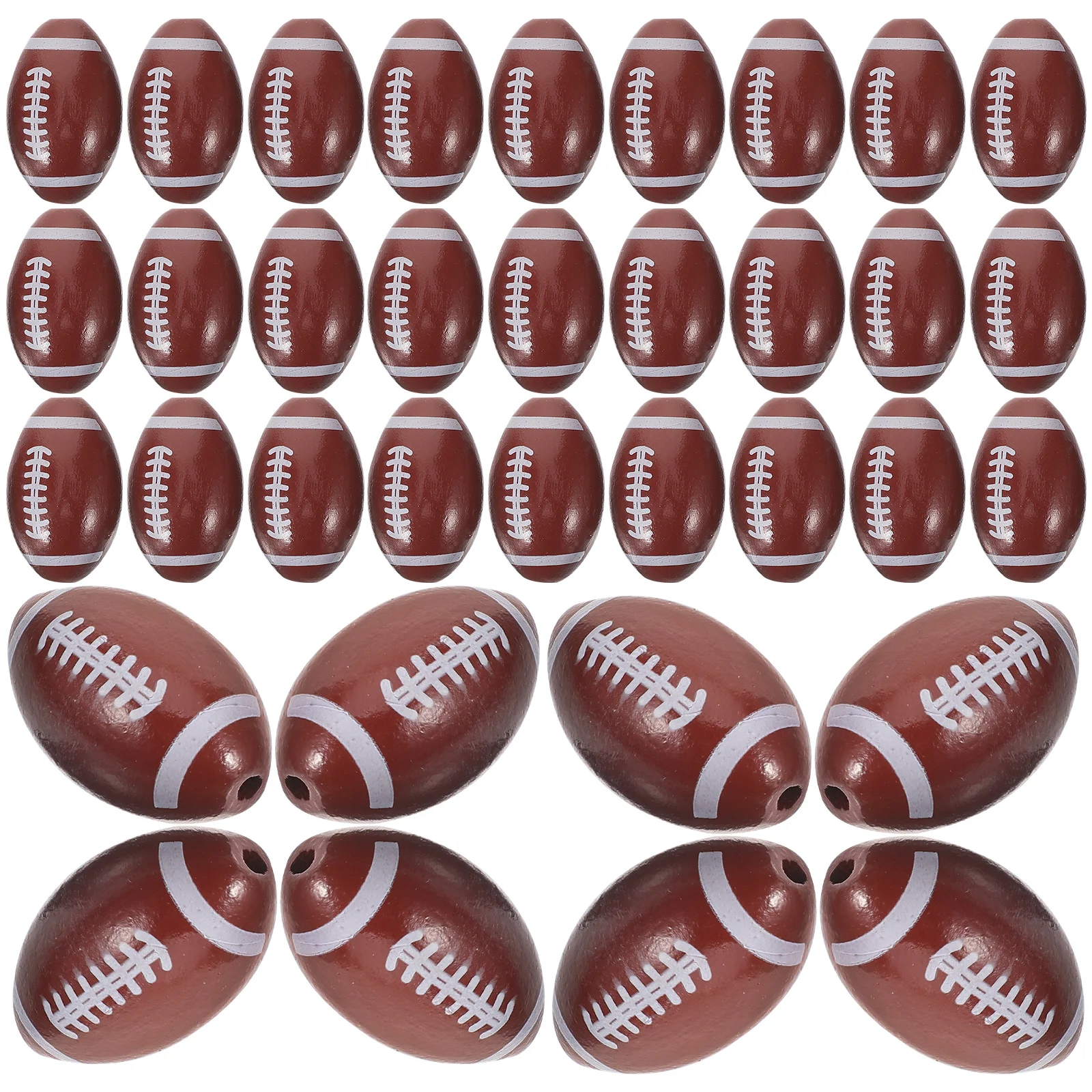 50pcs Wooden Beads Football Shaped Sports Accessories for Necklace Earring Bracelet DIY Jewelry Making Large Hole Beads Crafts
50pcs Wooden Beads Football Shaped Sports Accessories for Necklace Earring Bracelet DIY Jewelry Making Large Hole Beads Crafts