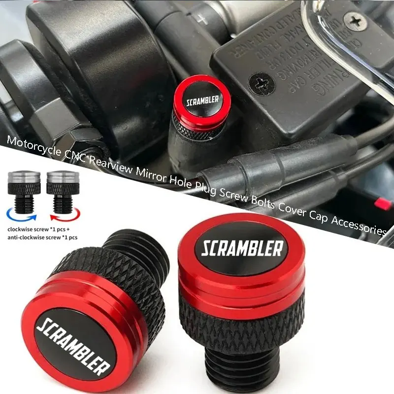 For Ducati Scrambler 400 800 1100 Motorcycle CNC Rearview Side Mirror Hole Cap Plug Accessories
For Ducati Scrambler 400 800 1100 Motorcycle CNC Rearview Side Mirror Hole Cap Plug Accessories