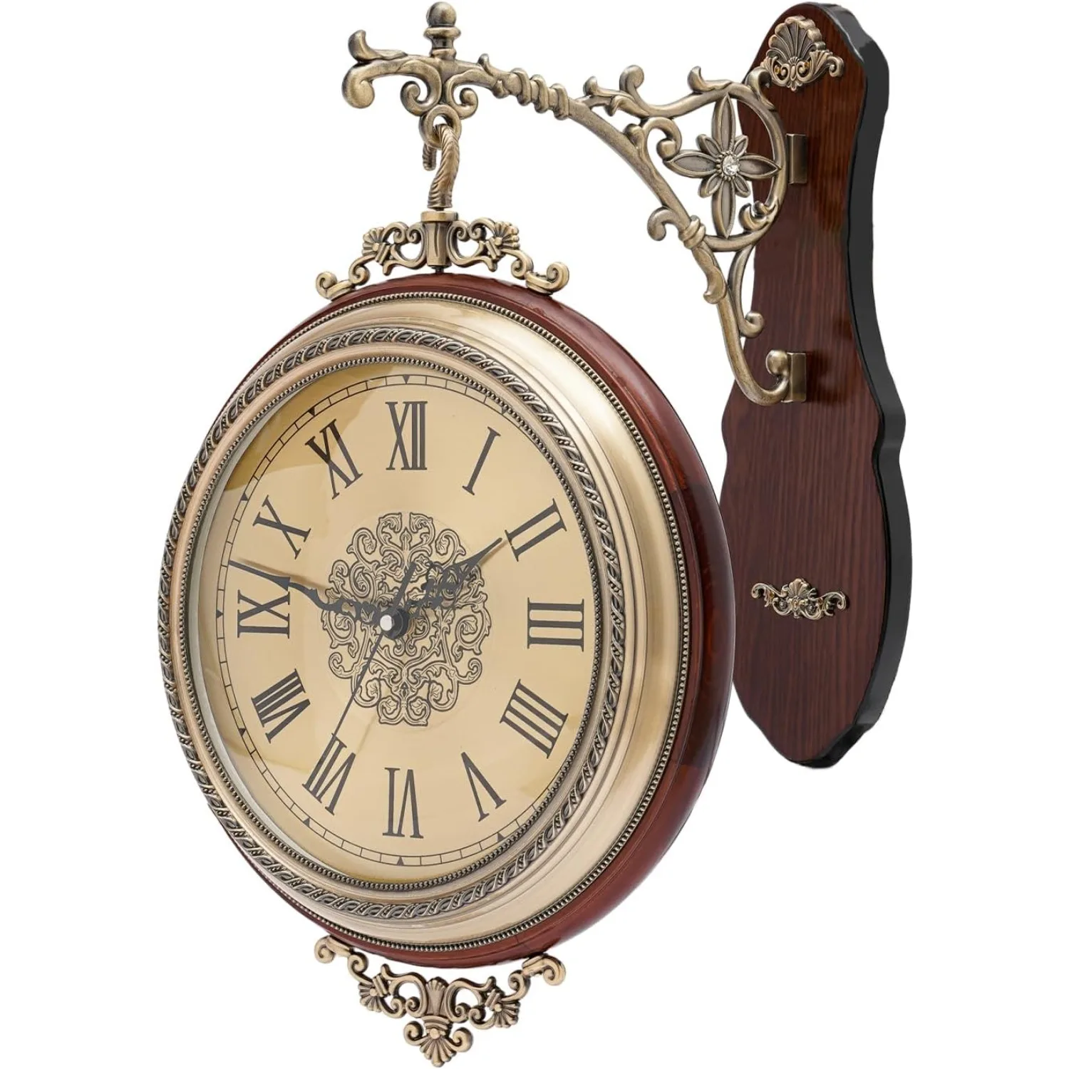 Large Wall Clock Double Sided, European Style Alloy Wall Clock Non Ticking Silent Clock for Indoor Outdoor Office Living Room
Large Wall Clock Double Sided, European Style Alloy Wall Clock Non Ticking Silent Clock for Indoor Outdoor Office Living Room