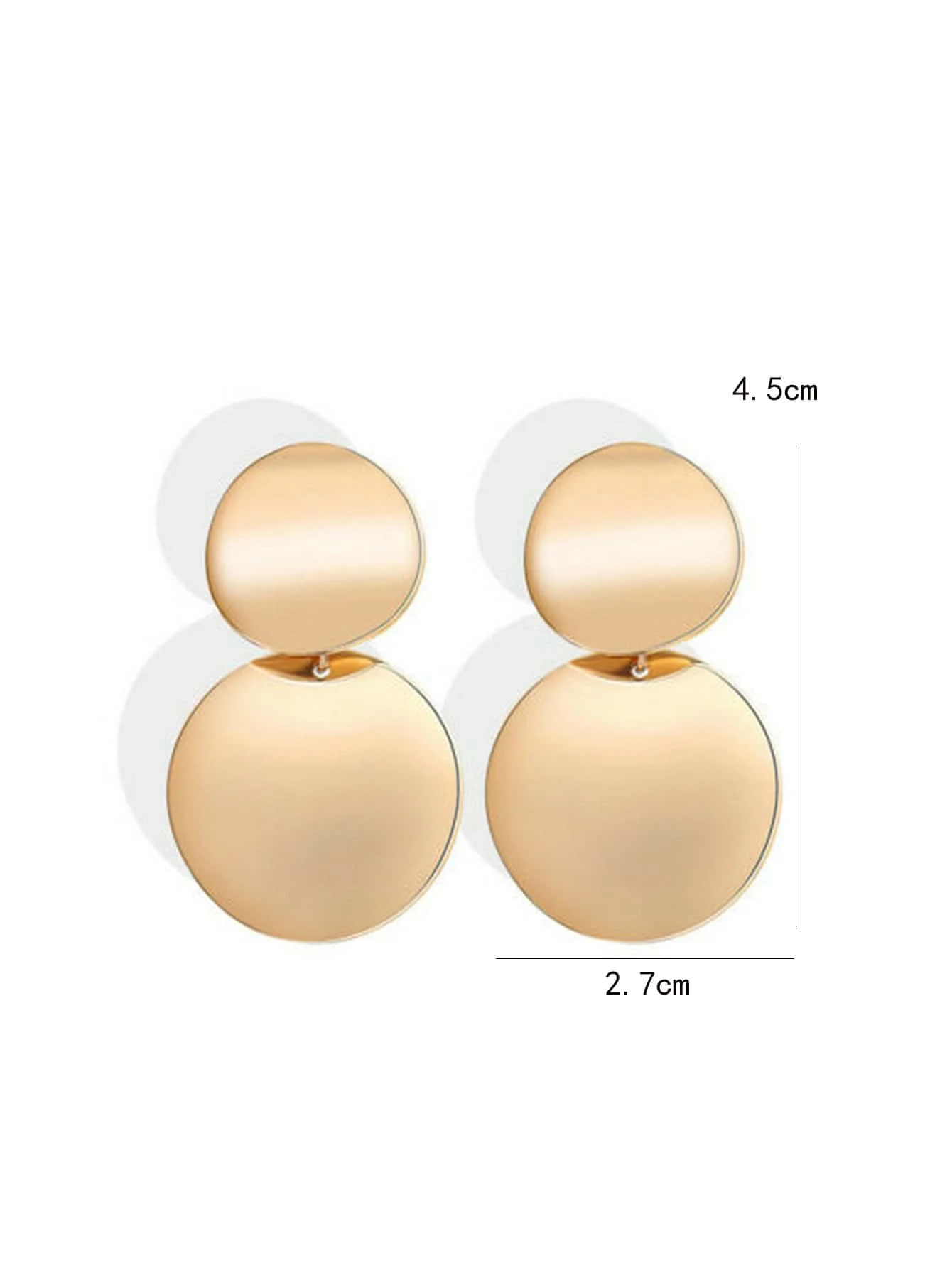Elegant Gold-Tone Layered Circular Drop Earrings With Smooth 3D Design For Women
Elegant Gold-Tone Layered Circular Drop Earrings With Smooth 3D Design For Women