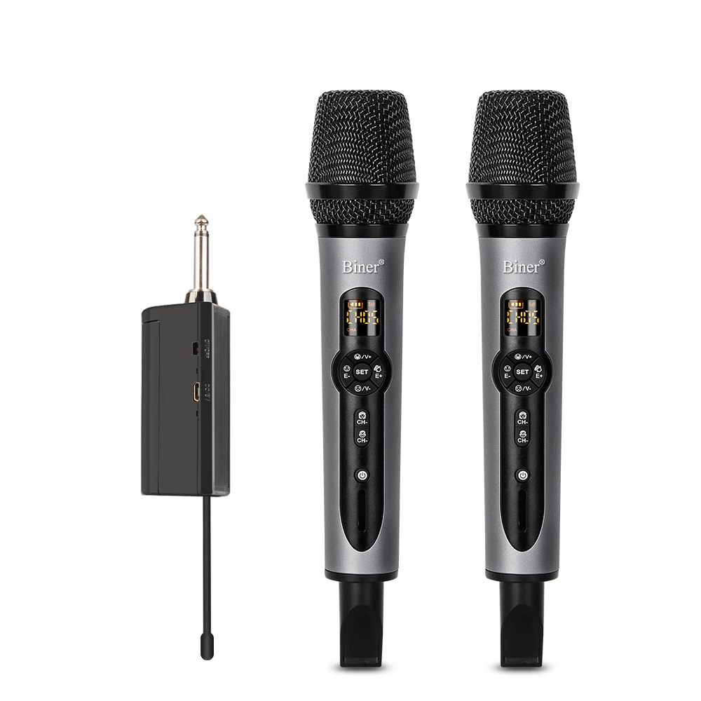 Professional Handheld Dynamic Microphone Karaoke One Drags Two UHF Wireless Microphone
Professional Handheld Dynamic Microphone Karaoke One Drags Two UHF Wireless Microphone