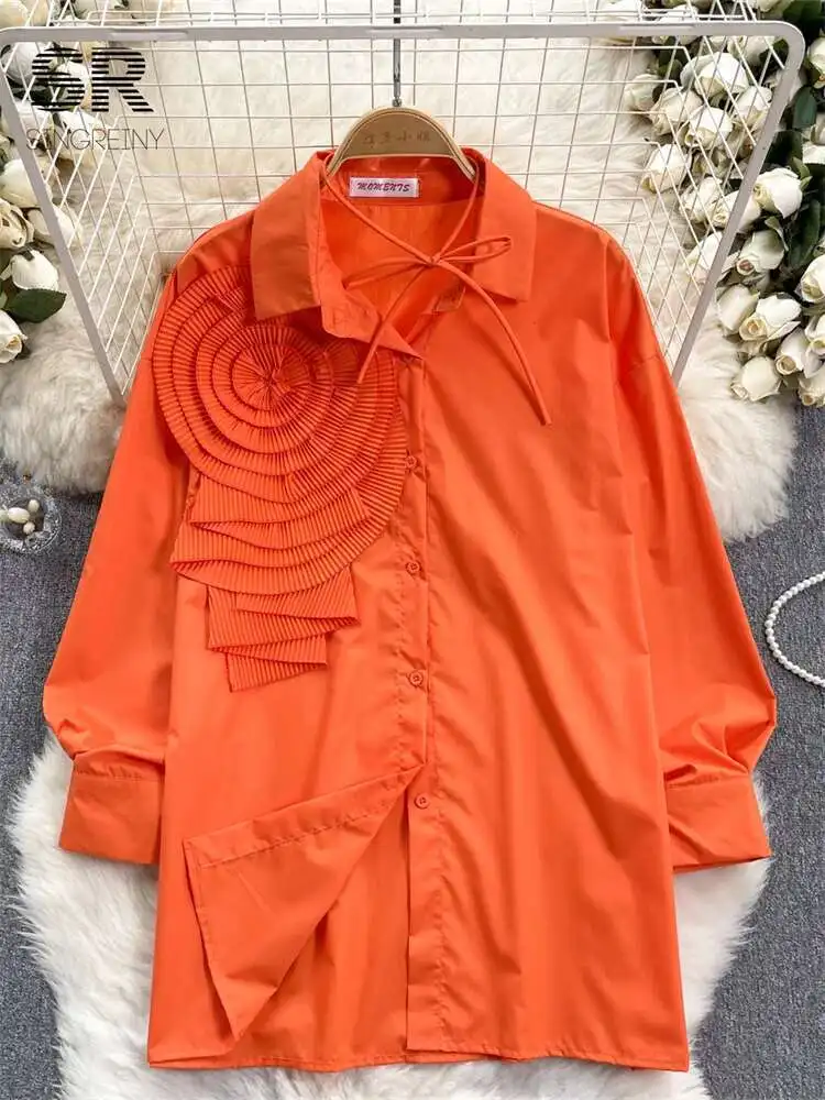 BabYoung Ruffles Ruched Women Shirt Summer Solid Lapel Long Sleeve Fashion 2024 Elegant Office Lady Casual Slim Blouse
BabYoung Ruffles Ruched Women Shirt Summer Solid Lapel Long Sleeve Fashion 2024 Elegant Office Lady Casual Slim Blouse