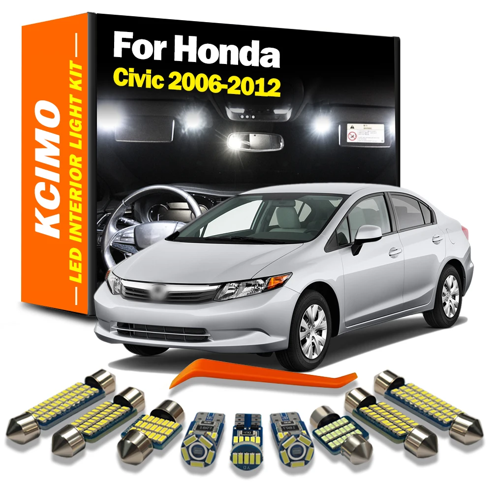 Kcimo 8Pcs Canbus Car LED Interior Light Kit For 2006 2007 2008 2009 2010 2012 Honda Civic Dome Map Trunk License Plate Lamp
Kcimo 8Pcs Canbus Car LED Interior Light Kit For 2006 2007 2008 2009 2010 2012 Honda Civic Dome Map Trunk License Plate Lamp