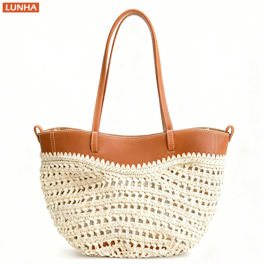 Women Luxury Straw Bucket Bag Hand Crochet Bohemian Shoulder Bags Large Capacity Beach Vacation Purse for Women Summer Outdoor
Women Luxury Straw Bucket Bag Hand Crochet Bohemian Shoulder Bags Large Capacity Beach Vacation Purse for Women Summer Outdoor