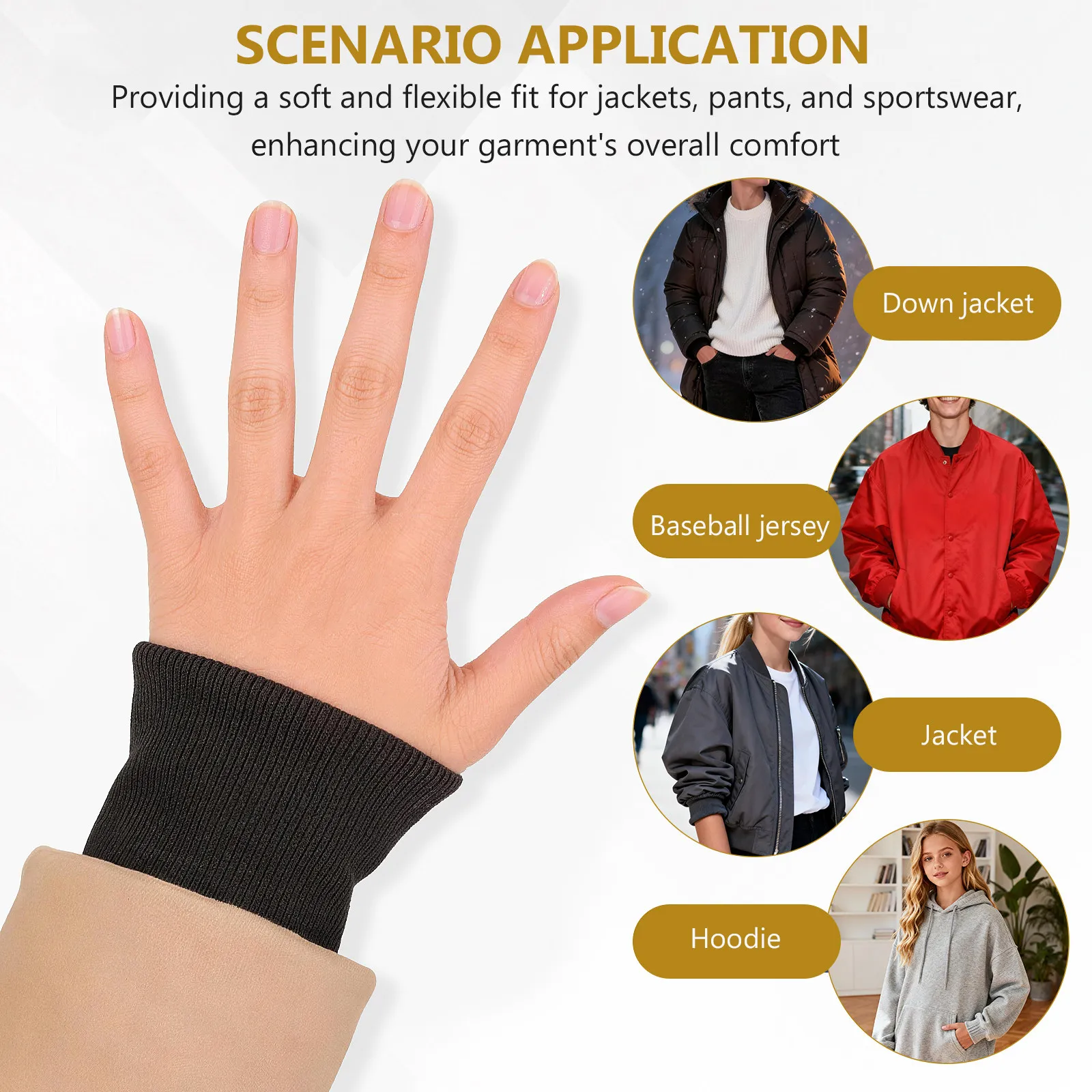 1Pair Knit Cuff Sleeve for Jacket Stretch Knit Rib Cuff Tubular Rib Cuffing for Sleeve Padded Jacket Sportswear Extension Sewing
1Pair Knit Cuff Sleeve for Jacket Stretch Knit Rib Cuff Tubular Rib Cuffing for Sleeve Padded Jacket Sportswear Extension Sewing