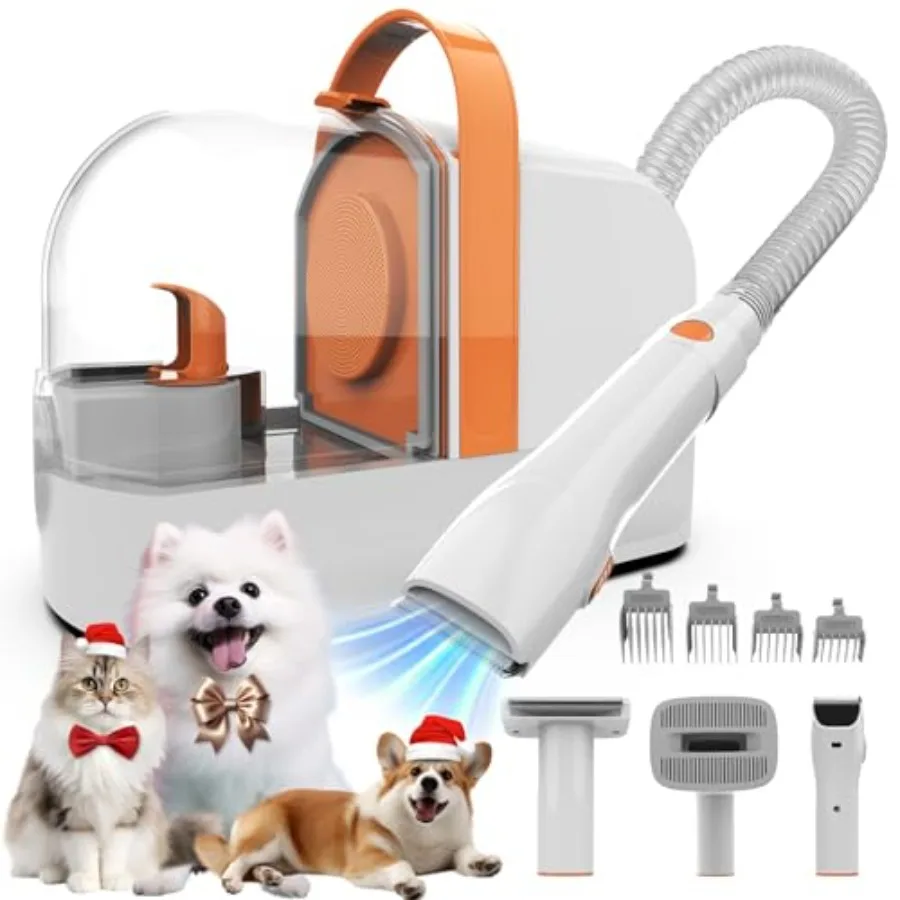 Dog Grooming Vacuum Dog Grooming Kit with Pet Clippers 12 000Pa Pet Hair Vacuum for Dogs Low Noise Home Cleaning Tool in 1 PG10
Dog Grooming Vacuum Dog Grooming Kit with Pet Clippers 12 000Pa Pet Hair Vacuum for Dogs Low Noise Home Cleaning Tool in 1 PG10