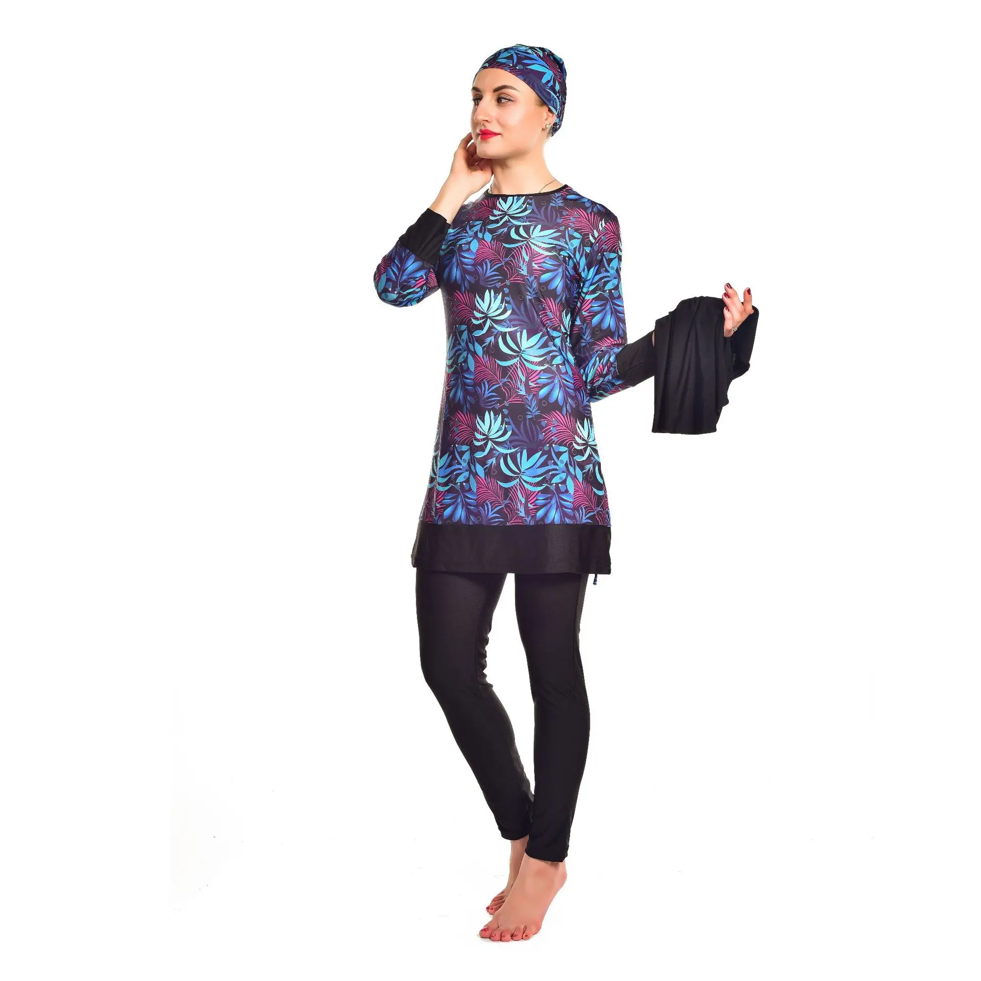 Muslim Arab Bohemian Printed Swimsuit, Three Piece Set, Conservative, High Elasticity Beach Suit, Islam Hooded Swimsuit
Muslim Arab Bohemian Printed Swimsuit, Three Piece Set, Conservative, High Elasticity Beach Suit, Islam Hooded Swimsuit
