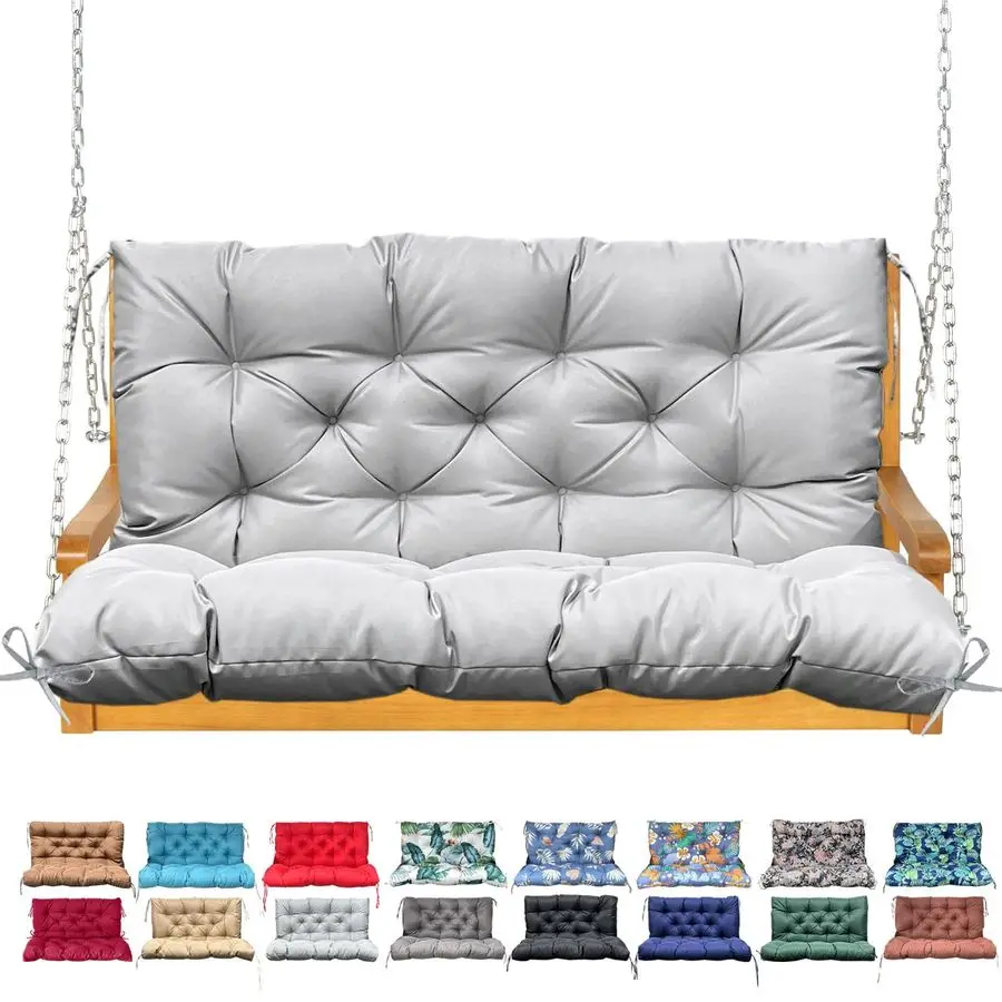 Porch Swing Cushion with Backrest,Waterproof Bench Cushion for Outdoor Furniture,23 Seater Replacement Thickened Swing Cushion w
Porch Swing Cushion with Backrest,Waterproof Bench Cushion for Outdoor Furniture,23 Seater Replacement Thickened Swing Cushion w