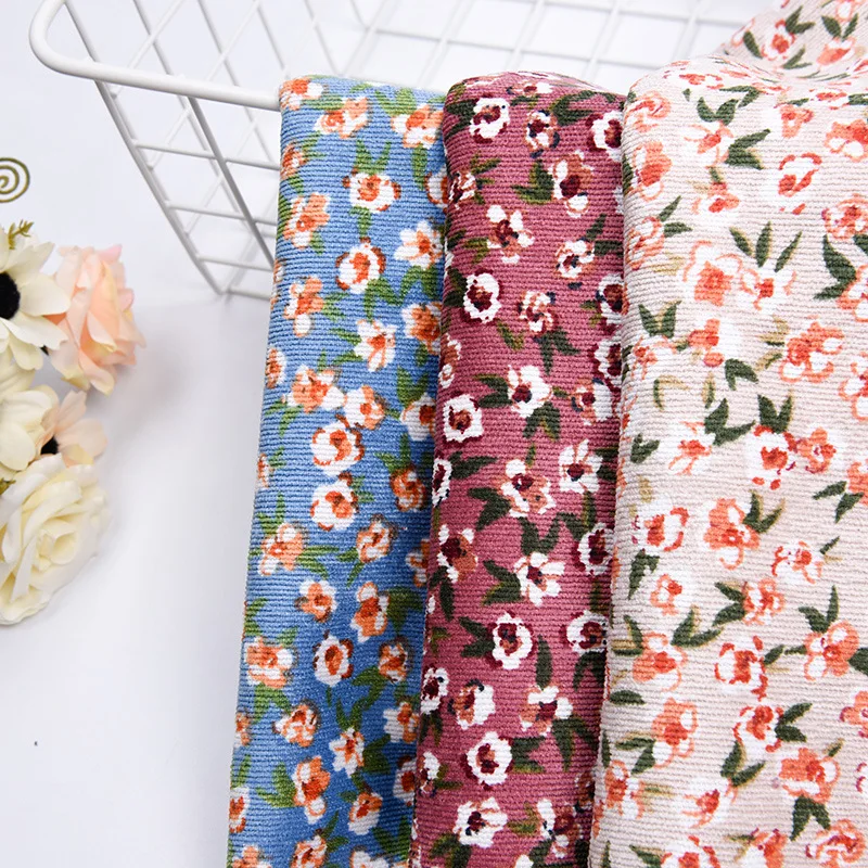 Corduroy Fabric Small Floral Printed Cloth for Dress, Polyester Corduroy, Women's Skirt Clothing, DIY Handmade Sewing
Corduroy Fabric Small Floral Printed Cloth for Dress, Polyester Corduroy, Women's Skirt Clothing, DIY Handmade Sewing