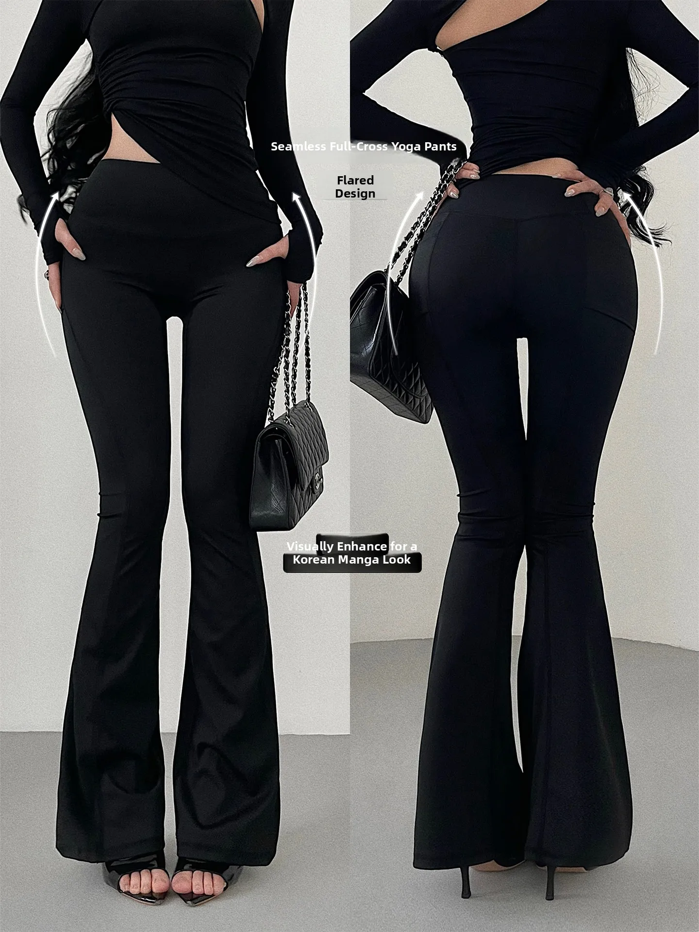 High Waist Flared Casual Pants Women's plus Size Elastic Waistband Lengthening Leg Effect Comfortable Breathable Trousers
High Waist Flared Casual Pants Women's plus Size Elastic Waistband Lengthening Leg Effect Comfortable Breathable Trousers